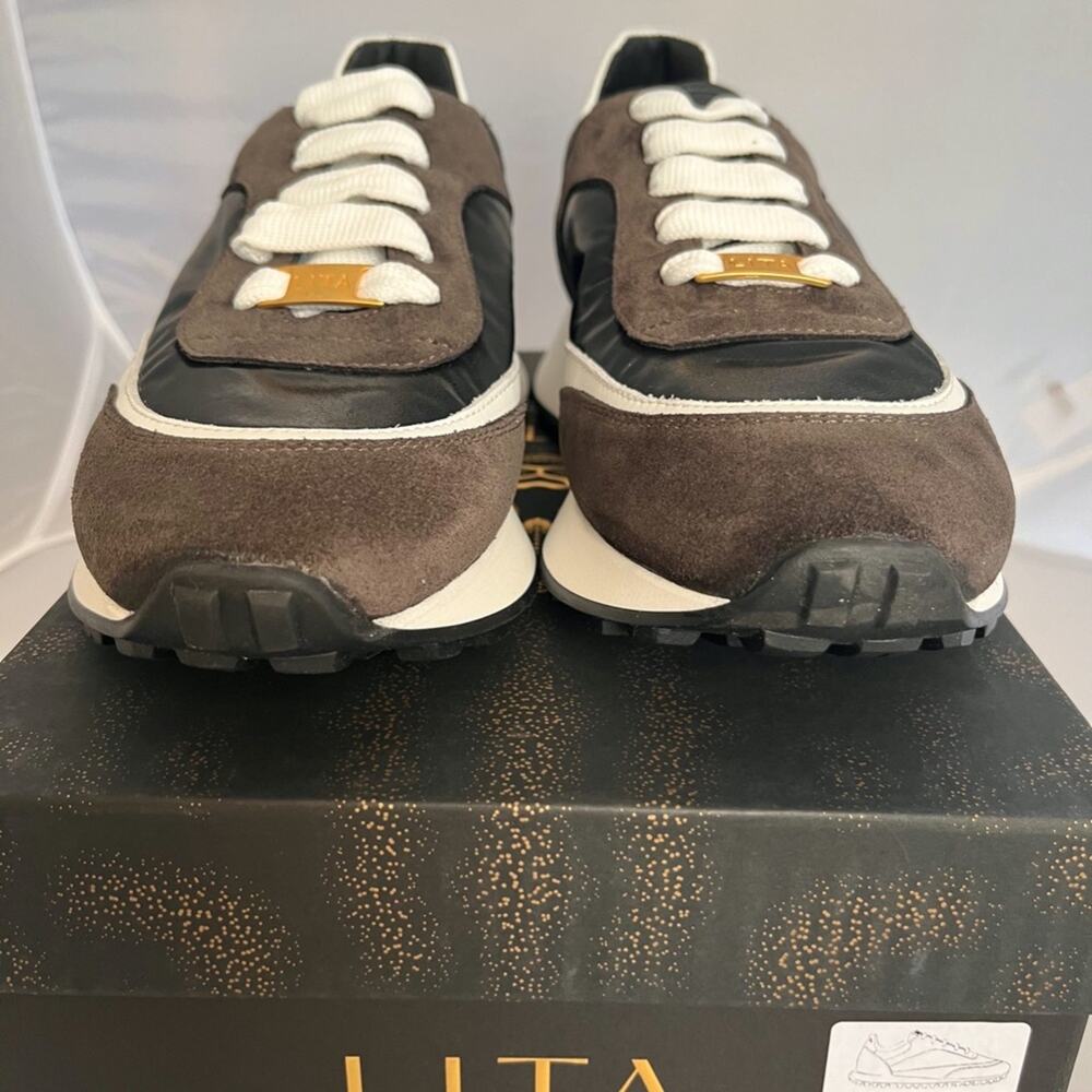 NIB LITA by Ciara Women's Italian Leather Multicolor Trainer Sneakers, Shoes - Picture 4 of 15